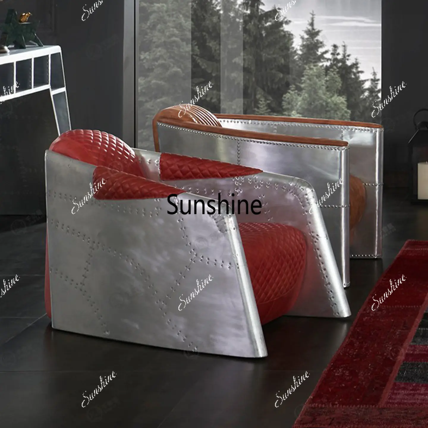 Industrial style single chair retro leather sofa
Industrial style single chair retro leather sofa
