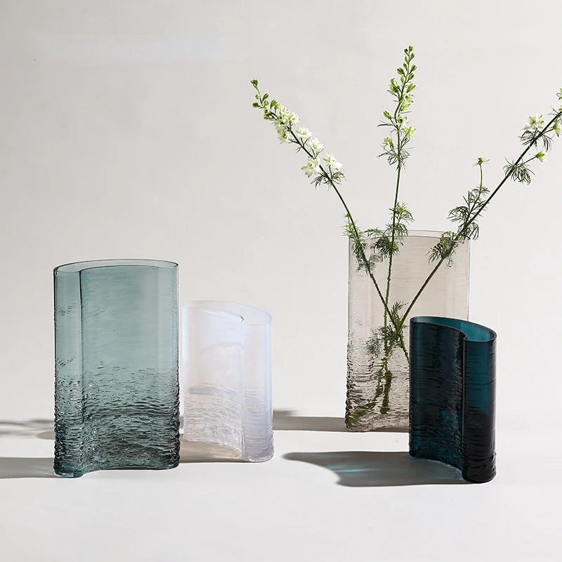 household transparent water ripple glass vase household light luxury soft decoration dining table hydroponic flower
household transparent water ripple glass vase household light luxury soft decoration dining table hydroponic flower