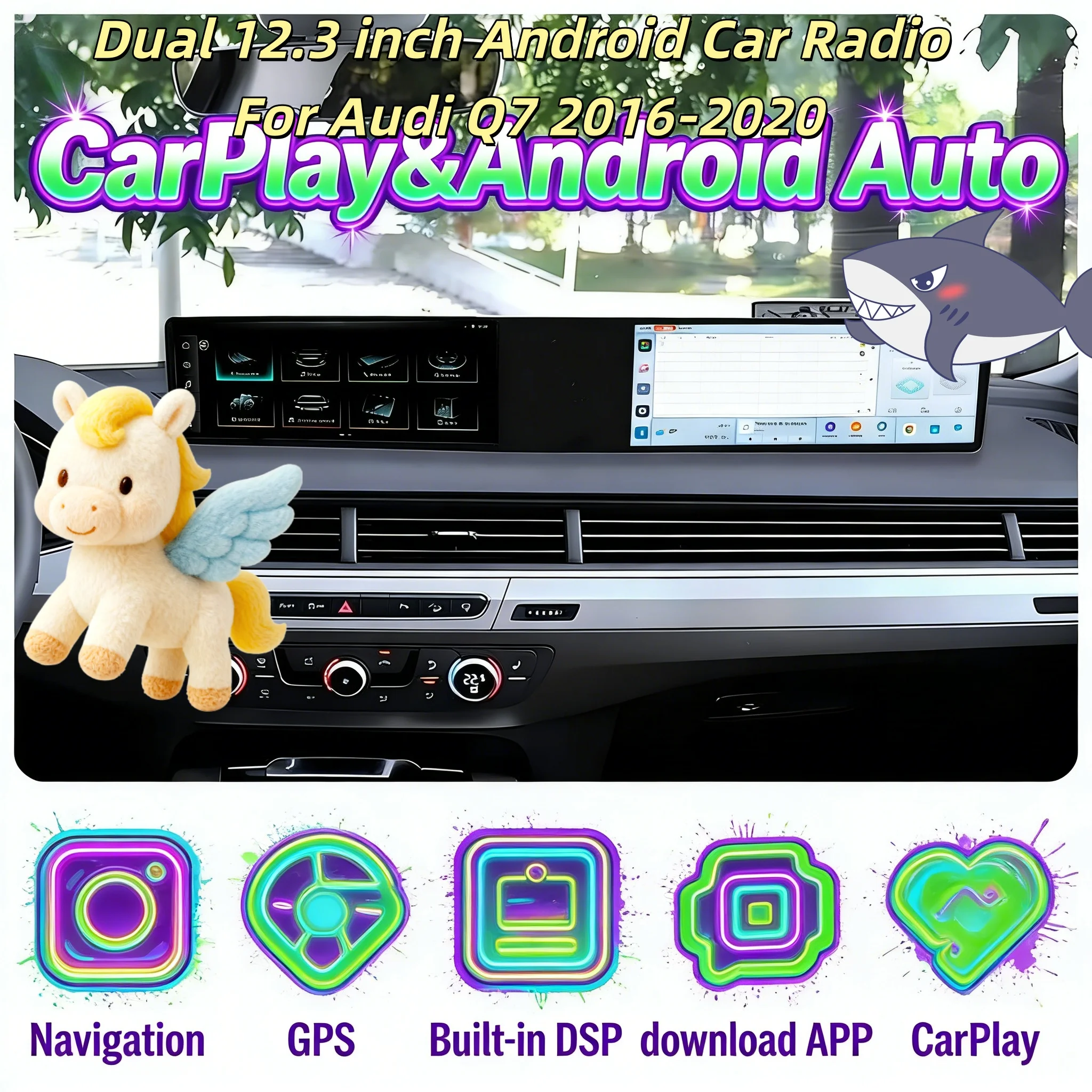 24,6-дюймовый автомобильный радиоприемник с Android Auto для Audi Q7 2016-2020, Carplay, GPS, HD сенсорный экран, навигационное устройство, BT 5.0, обновленная версия
24,6-дюймовый автомобильный радиоприемник с Android Auto для Audi Q7 2016-2020, Carplay, GPS, HD сенсорный экран, навигационное устройство, BT 5.0, обновленная версия