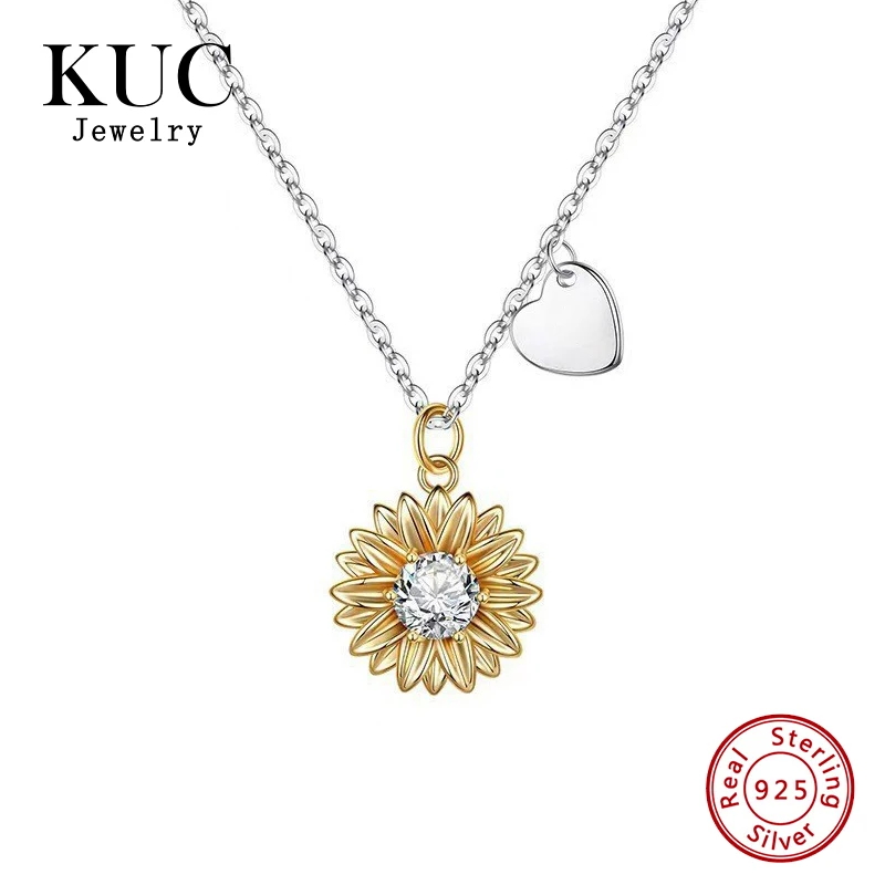 Fine Jewelry Stylish Light Luxury 925 Sterling Silver Two Colored Plated Sunflower Heart Zircon Pendant Necklaces for Women
Fine Jewelry Stylish Light Luxury 925 Sterling Silver Two Colored Plated Sunflower Heart Zircon Pendant Necklaces for Women