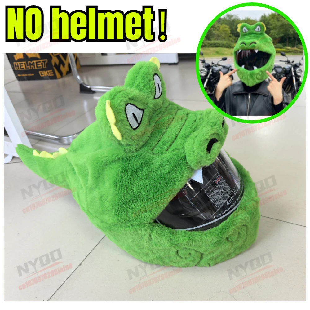 Зеленый плюшевый головной убор в виде крокодила для мотоциклетной полнолицевой маски LS2 FF906
Зеленый плюшевый головной убор в виде крокодила для мотоциклетной полнолицевой маски LS2 FF906