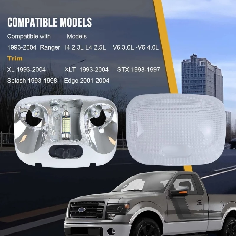 Pack Of 1 Cab Roof Light Unit Complete Housing And LED Bulbs Designed F37Z13776B F67Z13783AA Models X37F
Pack Of 1 Cab Roof Light Unit Complete Housing And LED Bulbs Designed F37Z13776B F67Z13783AA Models X37F