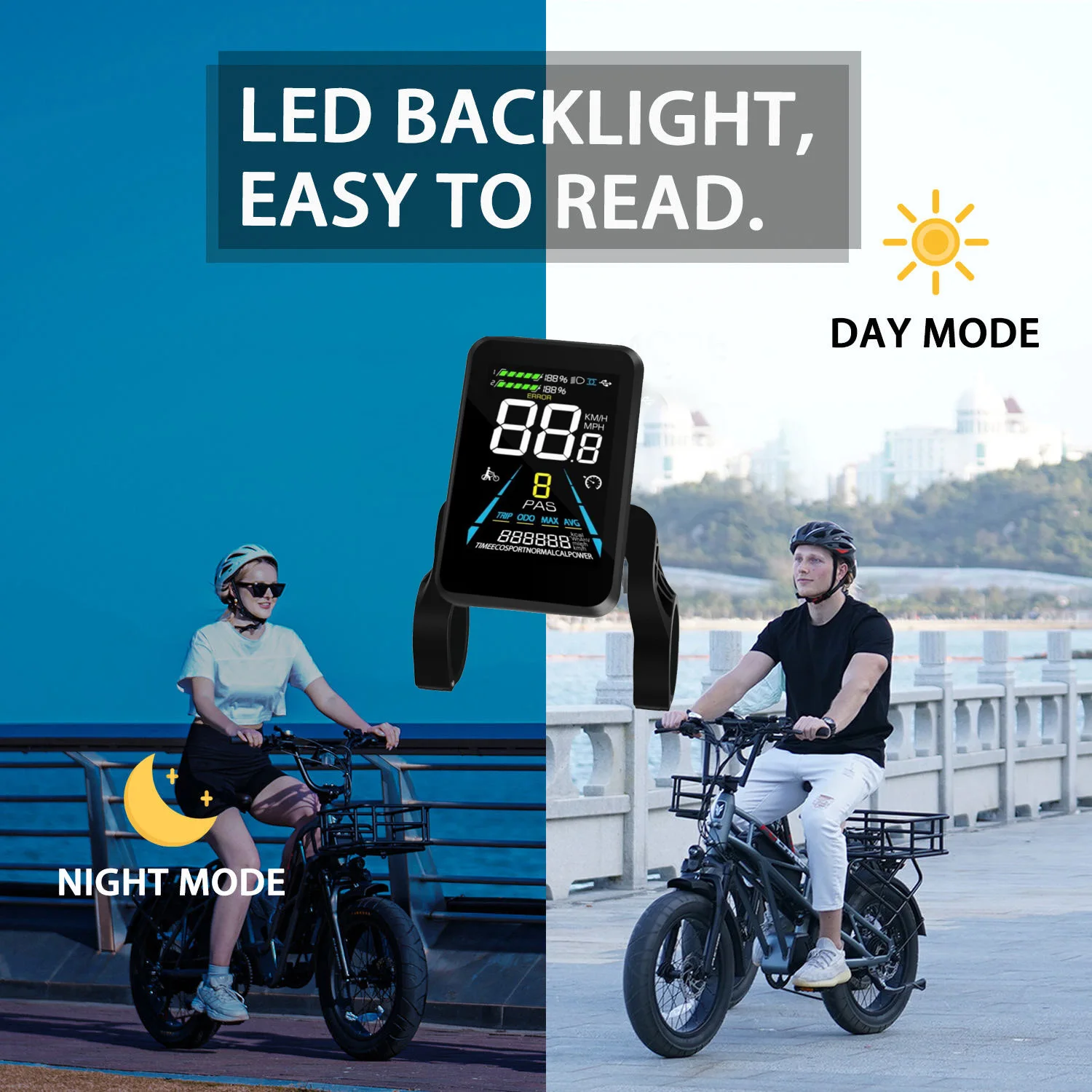 YL81F CE/EN15194/ROHS/ISO13849 Approved Waterproof 3.5inch Color EBike Display for 36-52V Controller for Electric Bicy
YL81F CE/EN15194/ROHS/ISO13849 Approved Waterproof 3.5inch Color EBike Display for 36-52V Controller for Electric Bicy