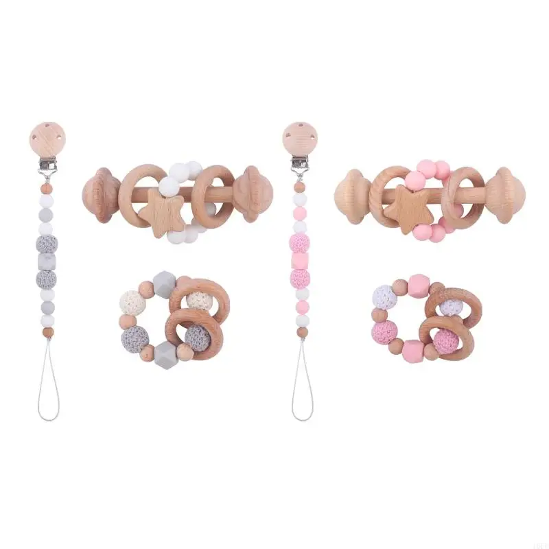 16FE 3pcs/set Newborn Baby Girl Boy Shower Gift Infant Pacifier Clips and Beech Wooden Teether Bracelet Silicone Bead Handbell
16FE 3pcs/set Newborn Baby Girl Boy Shower Gift Infant Pacifier Clips and Beech Wooden Teether Bracelet Silicone Bead Handbell