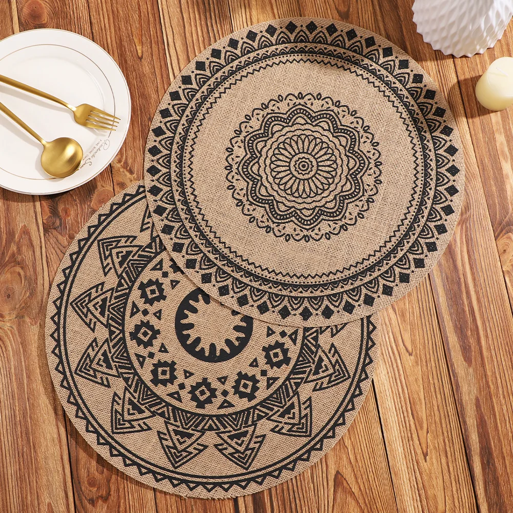 1pcs 38cm Bohemia Round Placemats and Coasters Braided Woven Place Table Mats and Coasters for Dining Table DIY Decoration
1pcs 38cm Bohemia Round Placemats and Coasters Braided Woven Place Table Mats and Coasters for Dining Table DIY Decoration
