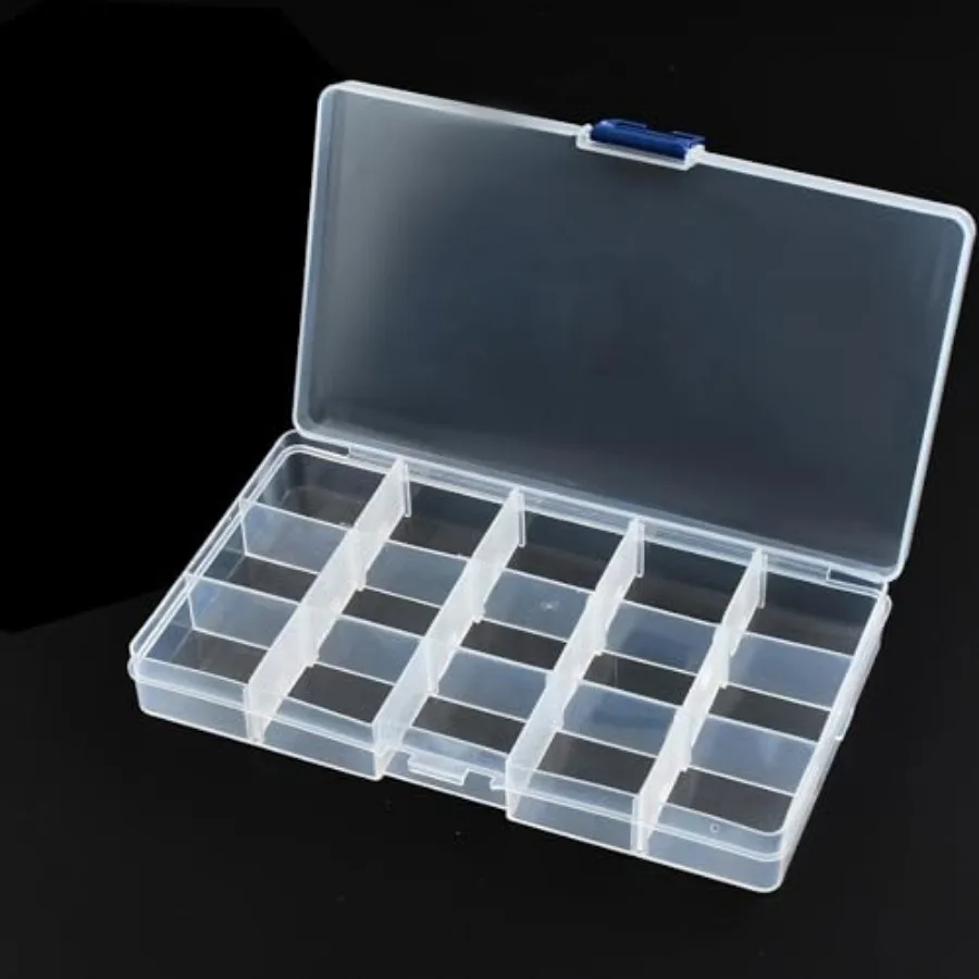 15 Grids Jewelry Organizer Plastic Clear Case, Plastic Bead Organizers with Adjustable Dividers for Arts Craft Storage, Clear
15 Grids Jewelry Organizer Plastic Clear Case, Plastic Bead Organizers with Adjustable Dividers for Arts Craft Storage, Clear