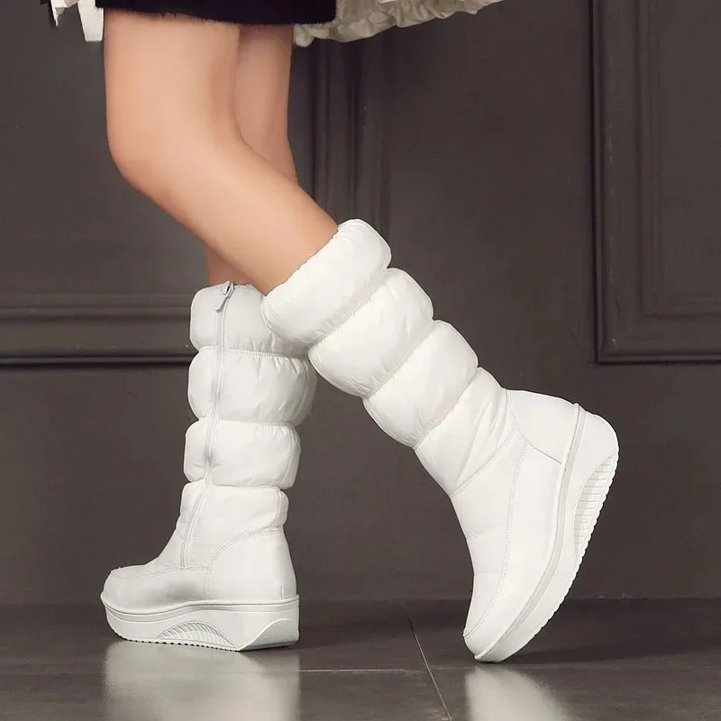 Waterproof Snow Boots Women Platform Down Boots Thickening Padded Mid-calf Boots Women Long Plush Winter Boots Plus Size 43
Waterproof Snow Boots Women Platform Down Boots Thickening Padded Mid-calf Boots Women Long Plush Winter Boots Plus Size 43