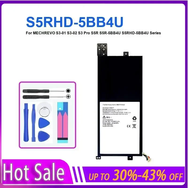Laptop Battery 4400mAh For MECHREVO S3-01 S3-02 S3 Pro S5R S5R-5BB4U S5RHD-5BB4U Series S5RHD-5BB4U bateria + fast shipping
Laptop Battery 4400mAh For MECHREVO S3-01 S3-02 S3 Pro S5R S5R-5BB4U S5RHD-5BB4U Series S5RHD-5BB4U bateria + fast shipping