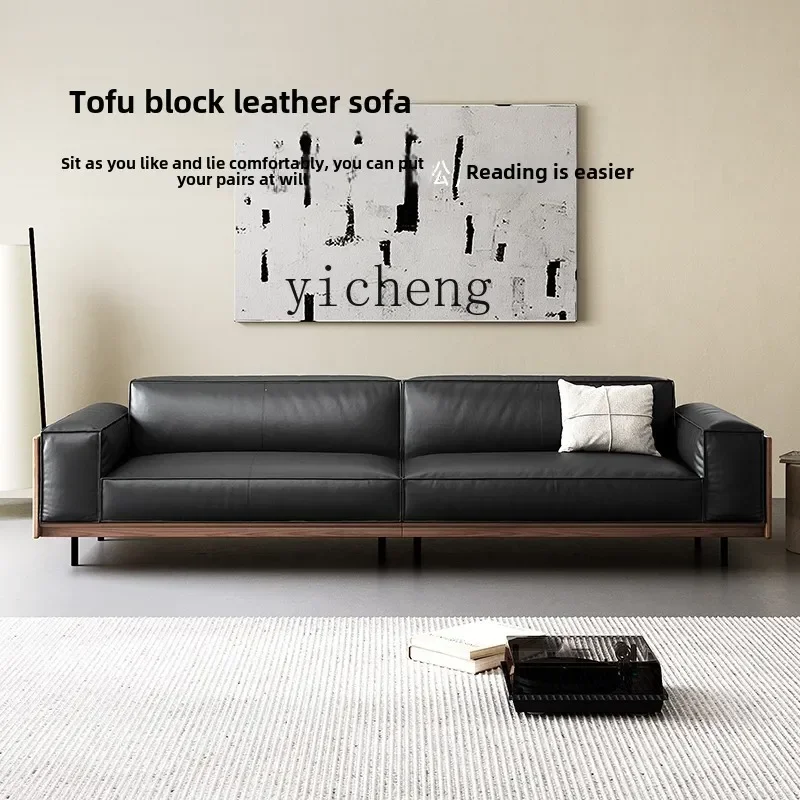 V5.9 Minimalist Leather Sofa First Layer Cowhide Living Room Retro Style Solid Wood Straight Row Tofu Sofa
V5.9 Minimalist Leather Sofa First Layer Cowhide Living Room Retro Style Solid Wood Straight Row Tofu Sofa