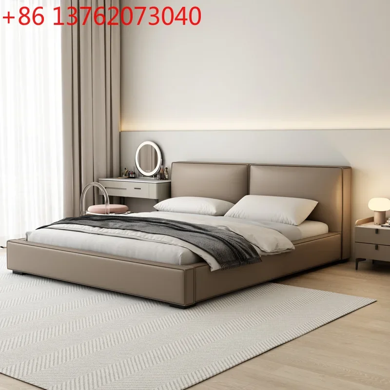Tofu block bed Small apartment light luxury Italian minimalist leather bed Modern minimalist double bed
Tofu block bed Small apartment light luxury Italian minimalist leather bed Modern minimalist double bed