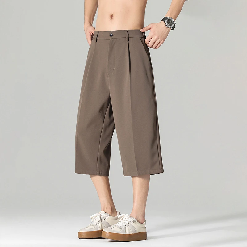 New Men's Summer Suit Shorts Wide Leg Cropped Trousers Streetwear Korean Fashion Youth Shorts 7/8 Pants Casual Dress Shorts
New Men's Summer Suit Shorts Wide Leg Cropped Trousers Streetwear Korean Fashion Youth Shorts 7/8 Pants Casual Dress Shorts