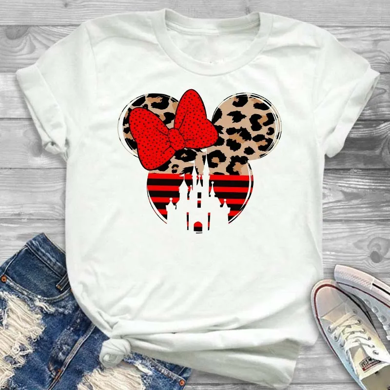 Disney Cartoon Kawaii Kids Tees Mickey Mouse Minnie Leopard Print Women T Shirt Funny Streetwear Female T-shirt Casual Men Tops
Disney Cartoon Kawaii Kids Tees Mickey Mouse Minnie Leopard Print Women T Shirt Funny Streetwear Female T-shirt Casual Men Tops