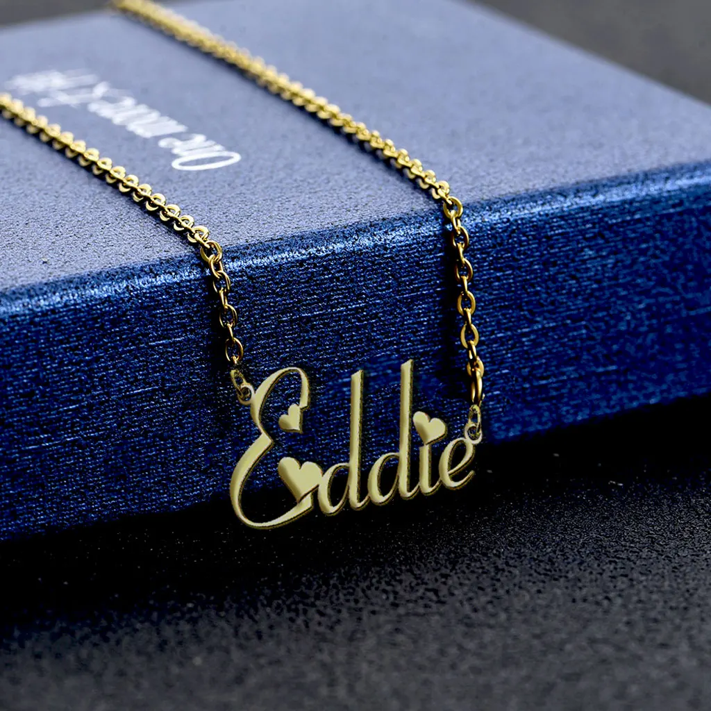 Gold Plated Personalized Eddie Name Necklace for Women Stainless Steel Jewelry Nameplate Pendant for Mothers Girlfriend Gift
Gold Plated Personalized Eddie Name Necklace for Women Stainless Steel Jewelry Nameplate Pendant for Mothers Girlfriend Gift