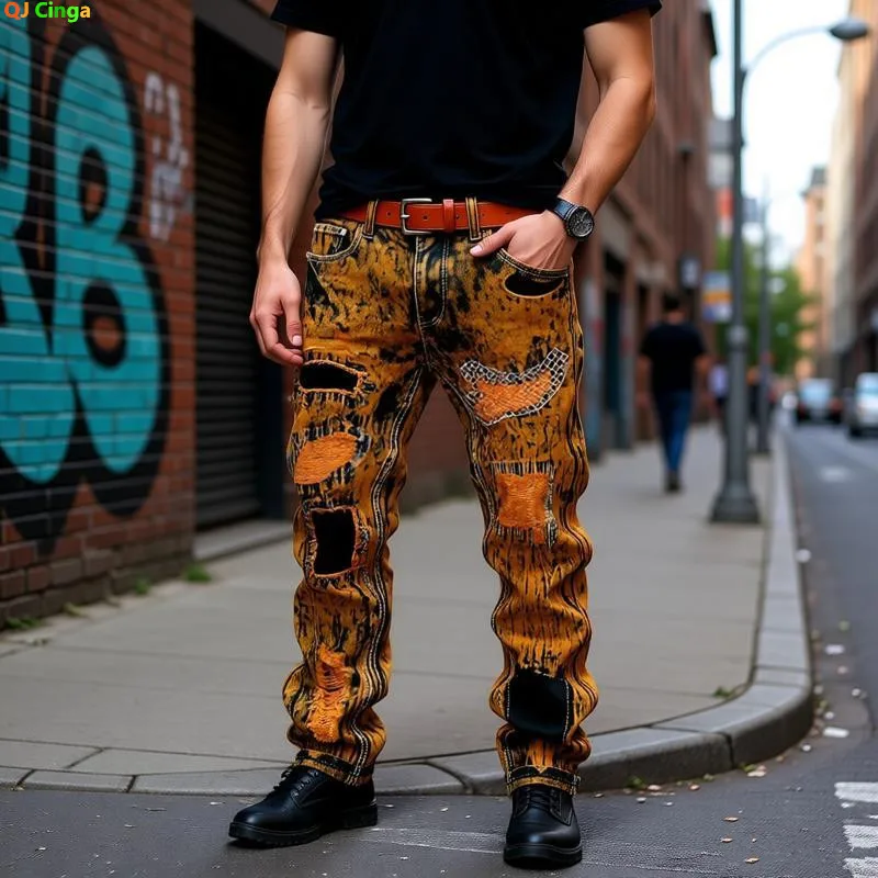 2026 Retro-style Men's Yellow Jeans, Fashionable Casual Trousers, Blue Denim Pants, Asian Sizes 29-42.
2026 Retro-style Men's Yellow Jeans, Fashionable Casual Trousers, Blue Denim Pants, Asian Sizes 29-42.