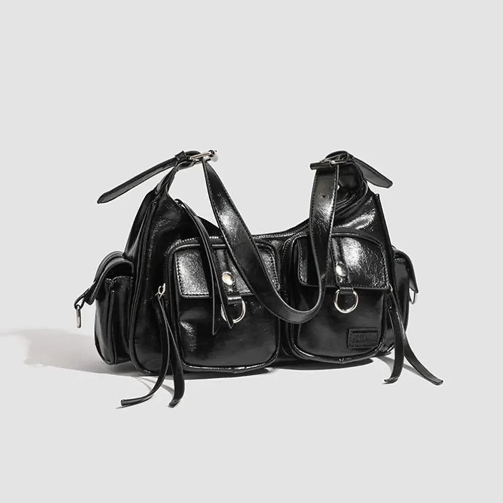 Simple Y2K Retro Shoulder Bag Multi-pocket Spicy Girl Vintage Underarm Bag Korean Handbag Motorcycle Bag Shopping
Simple Y2K Retro Shoulder Bag Multi-pocket Spicy Girl Vintage Underarm Bag Korean Handbag Motorcycle Bag Shopping