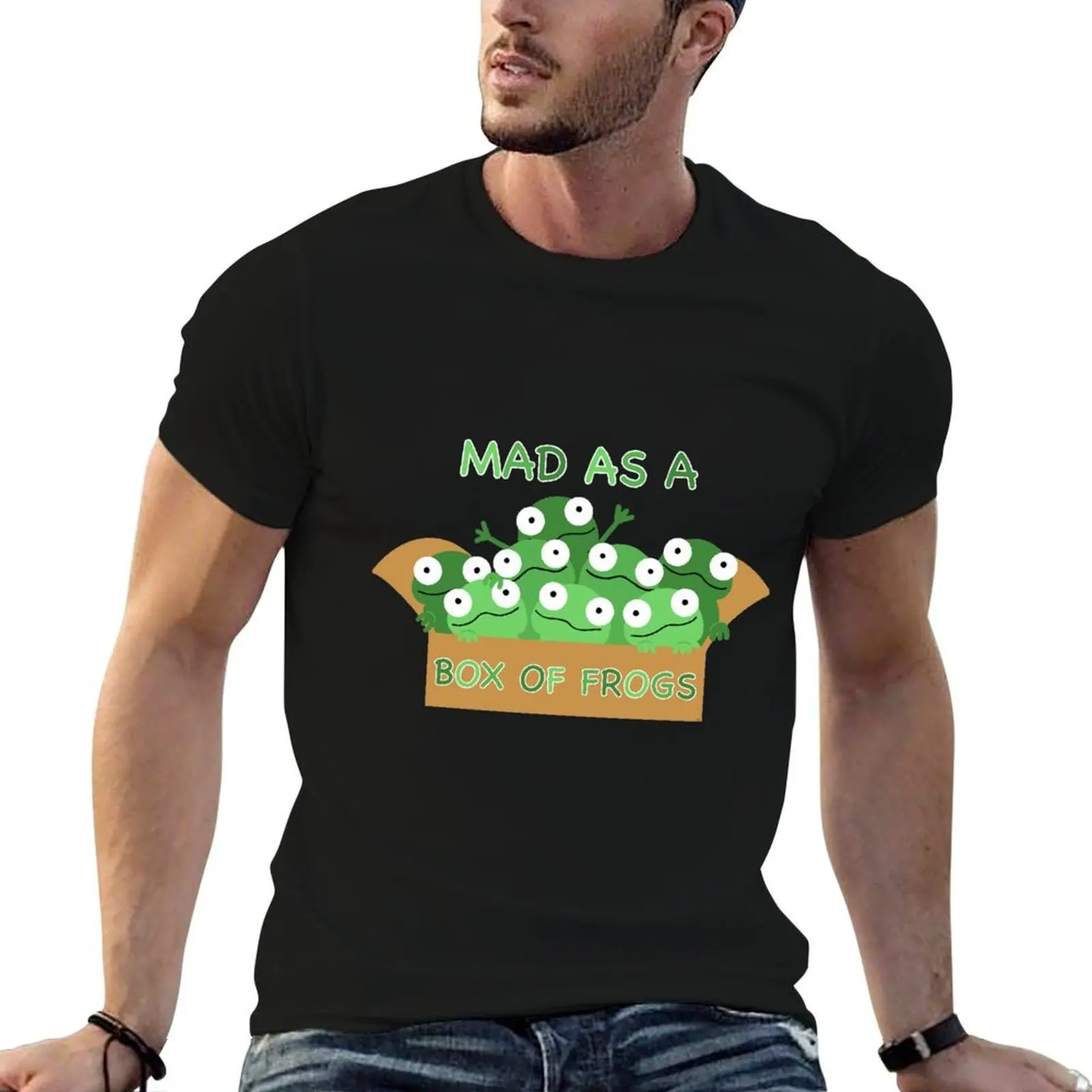 Mad as a box of frogs, cute frogs in a box, green frogs, kawaii frogs fun frogs, T-Shirt man t shirt luxury T-Shirt
Mad as a box of frogs, cute frogs in a box, green frogs, kawaii frogs fun frogs, T-Shirt man t shirt luxury T-Shirt