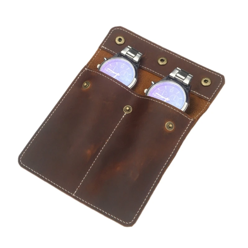 Elegant Genuine Leather Watch Travel 2 Slots Brown Watch and Jewelry Accesssory Bags with Secure Closure
Elegant Genuine Leather Watch Travel 2 Slots Brown Watch and Jewelry Accesssory Bags with Secure Closure