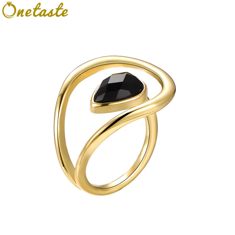 925 Silver Gold Plated Onyx Black Agate Resizable Rings For Women Simple Geometric Hollow Curve Minimalist Open Ring Party Gift
925 Silver Gold Plated Onyx Black Agate Resizable Rings For Women Simple Geometric Hollow Curve Minimalist Open Ring Party Gift