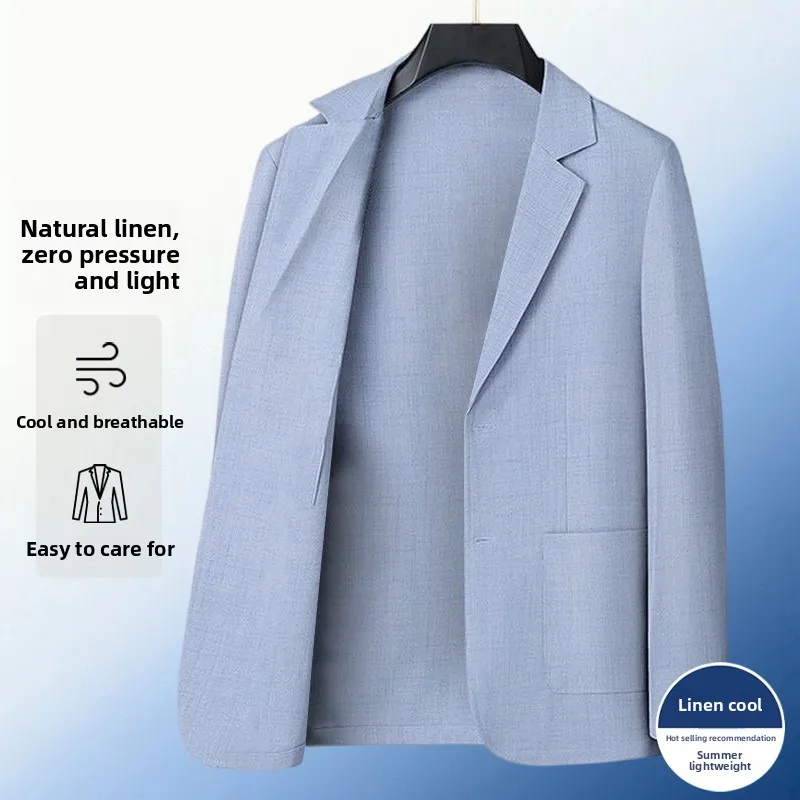 30% Linen Blazer - Men's Fashionally Fit Business Formal Wedding Gentleman English Style Breathable Versatile Casual Blazer
30% Linen Blazer - Men's Fashionally Fit Business Formal Wedding Gentleman English Style Breathable Versatile Casual Blazer