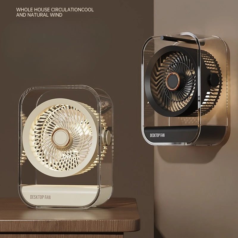 Desktop Light Circulation Fan Household High Wind Desktop Fan USB Charging Wall-mounted Small Fan
Desktop Light Circulation Fan Household High Wind Desktop Fan USB Charging Wall-mounted Small Fan