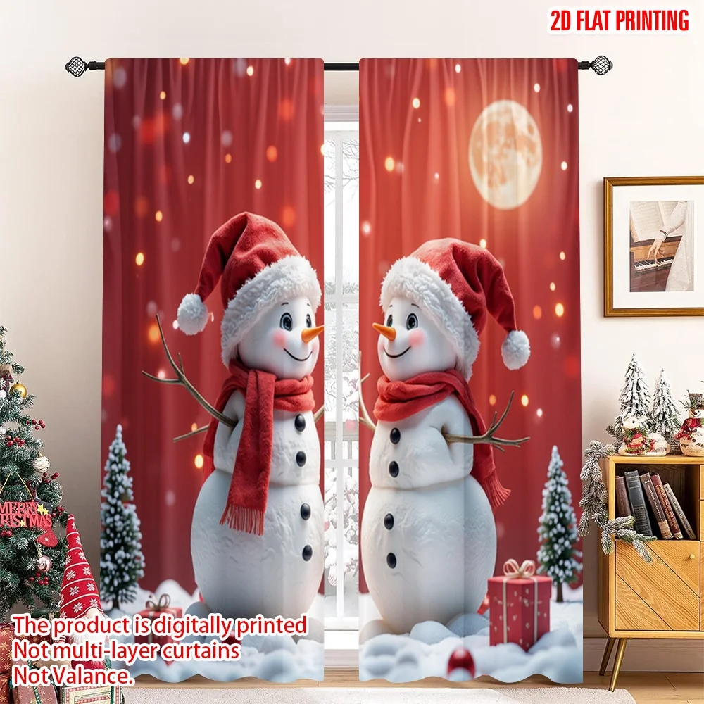 2pcs 2D flat printing Christmas Window Drapes Cute Snowman Couple Christmas Polyester Without Electricity Party & Holiday Decor
2pcs 2D flat printing Christmas Window Drapes Cute Snowman Couple Christmas Polyester Without Electricity Party & Holiday Decor