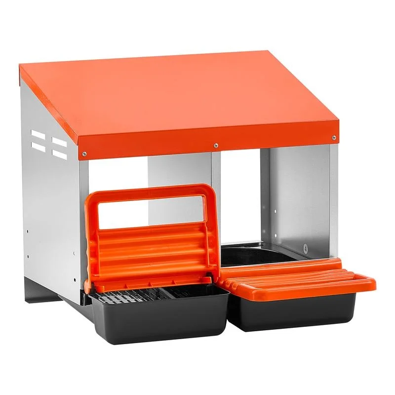 Wall-Mounted Chicken Nesting Boxes with 2 Compartments, Easy Egg Collection, Galvanized Steel & Durable Plastic, Roll-Away Design, Orange
Wall-Mounted Chicken Nesting Boxes with 2 Compartments, Easy Egg Collection, Galvanized Steel & Durable Plastic, Roll-Away Design, Orange