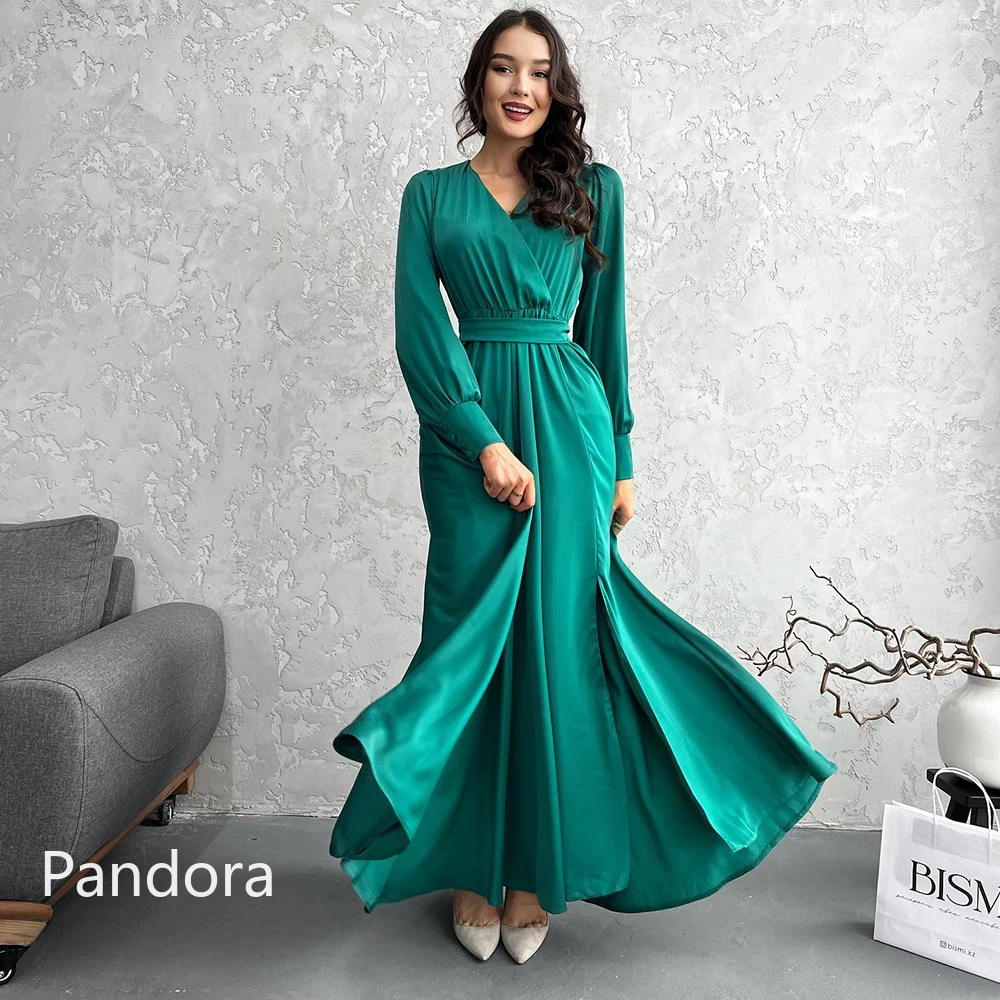 Pandora Green V-Neck Prom Evening Dress Long Sleeves With Ankle Length Summer Elegant Party Dress For Women
Pandora Green V-Neck Prom Evening Dress Long Sleeves With Ankle Length Summer Elegant Party Dress For Women