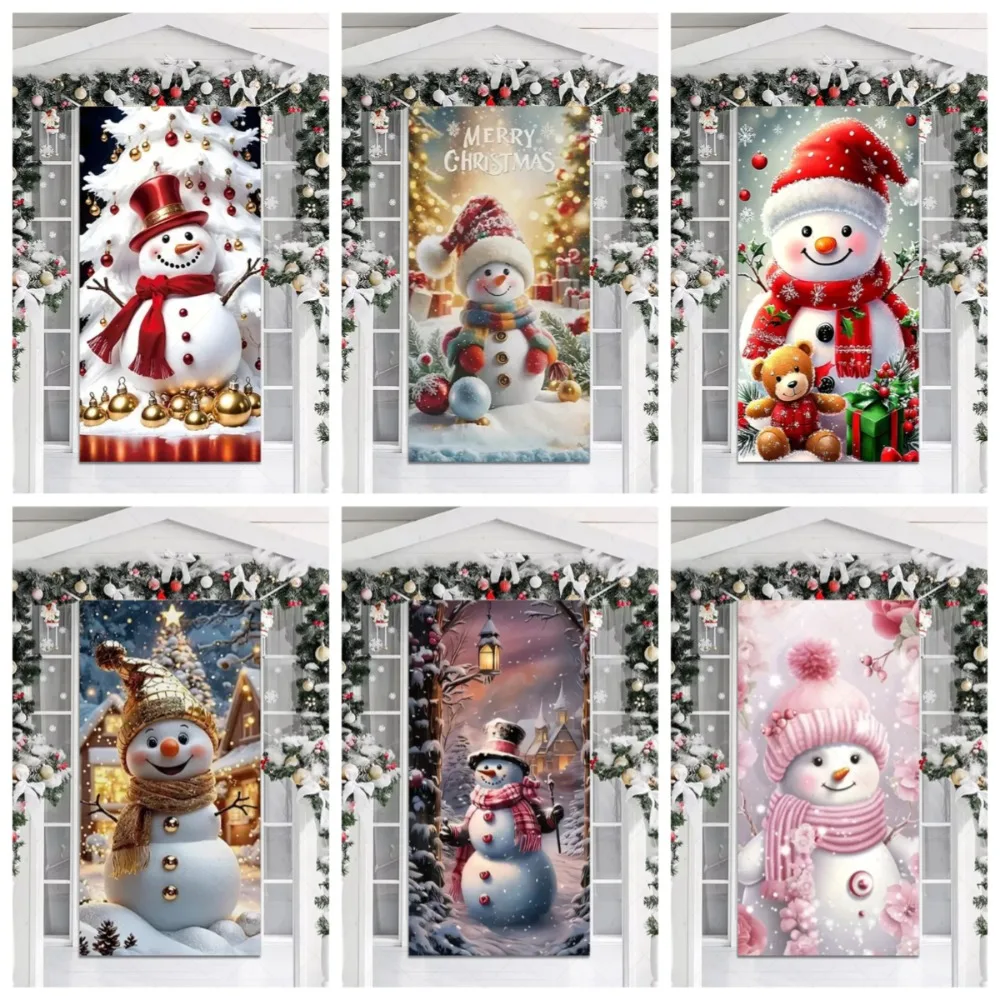 Christmas Village Snowman Door Set Theme Banner Decoration Background, Christmas Day Party Decoration Photography Background
Christmas Village Snowman Door Set Theme Banner Decoration Background, Christmas Day Party Decoration Photography Background