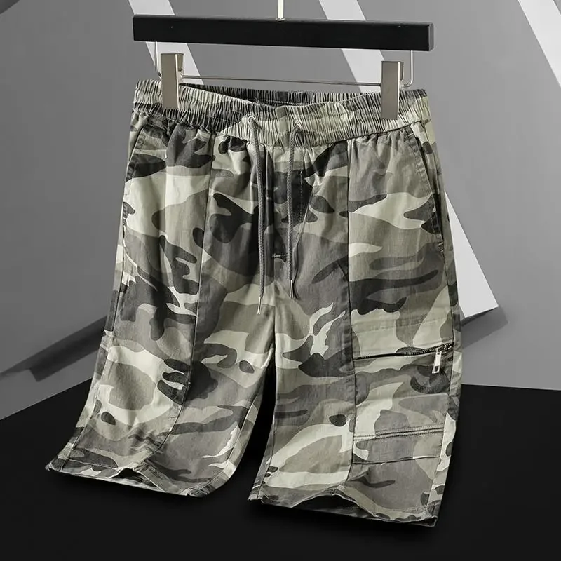 Men's Camouflage Cargo Shorts Elastic Waist Casual Cotton Summer Five-Point Pants
Men's Camouflage Cargo Shorts Elastic Waist Casual Cotton Summer Five-Point Pants