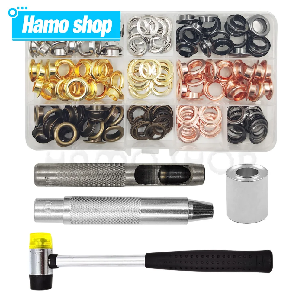 100Pcs Metal Eyelets Grommets Metal Ring Hole with Installation Tools Kit with Washer For Diy Leather Craft Shoes Jeans Clothing
100Pcs Metal Eyelets Grommets Metal Ring Hole with Installation Tools Kit with Washer For Diy Leather Craft Shoes Jeans Clothing