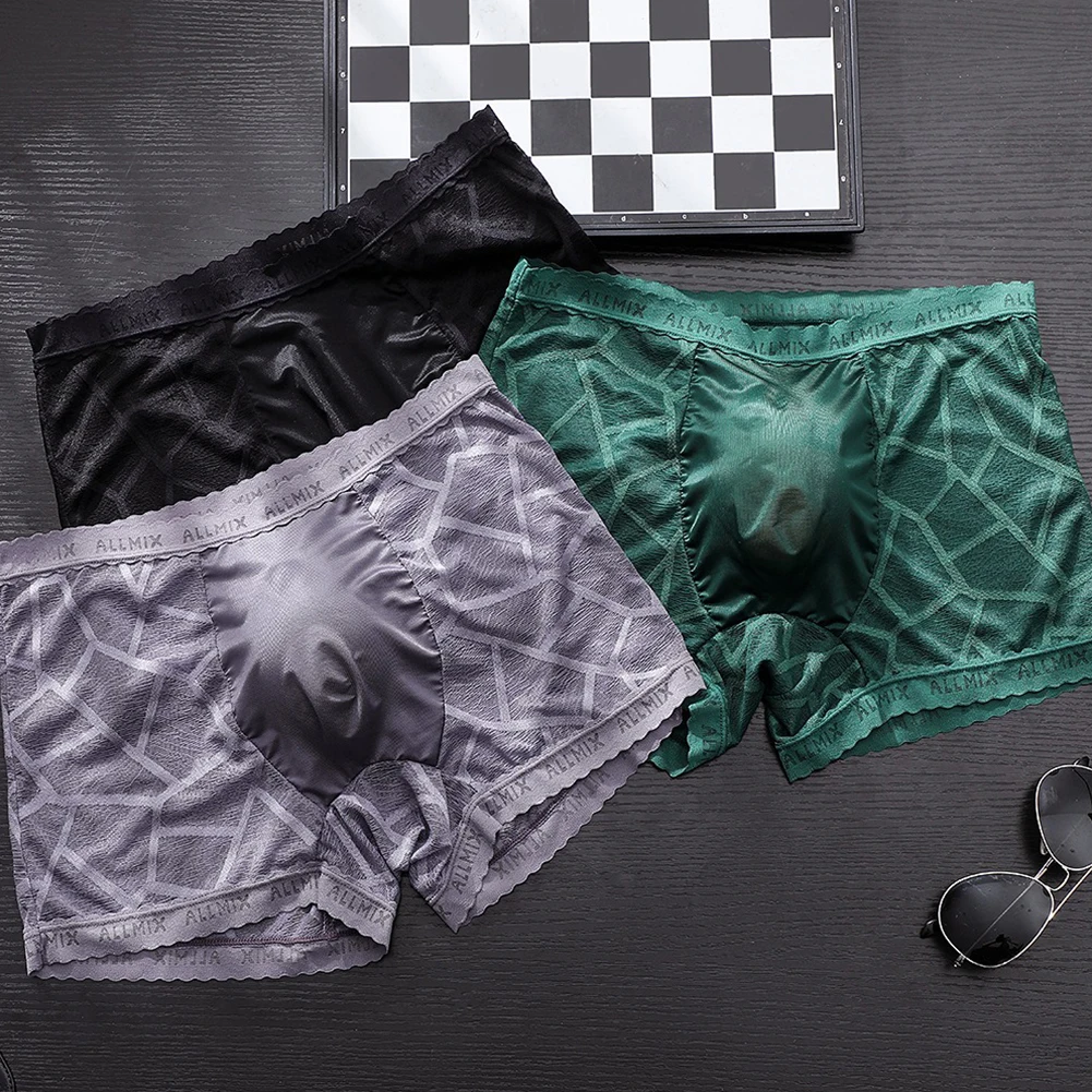 Men's Panties Sexy Briefs Lace Underwear For Hot Man Ice Silk Pouch Shorts Sheer Short Elastic Pantss And Underpants
Men's Panties Sexy Briefs Lace Underwear For Hot Man Ice Silk Pouch Shorts Sheer Short Elastic Pantss And Underpants
