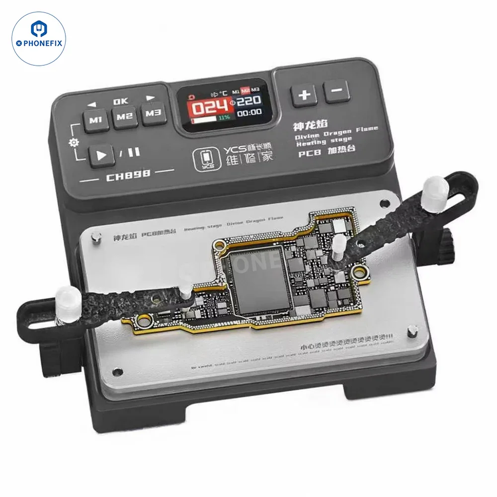 YCS CH898 Precision Heating Platform with Adjustable Clamp Universal for Android Phone iPhone Motherboard PCB Lamination Repair
YCS CH898 Precision Heating Platform with Adjustable Clamp Universal for Android Phone iPhone Motherboard PCB Lamination Repair