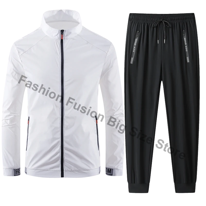 Summer 2 Piece Set Sun Sunscreen Coats UV Protection Jacket with Summer Cool Ice Silk Pants Set for Men's Matching Sets
Summer 2 Piece Set Sun Sunscreen Coats UV Protection Jacket with Summer Cool Ice Silk Pants Set for Men's Matching Sets