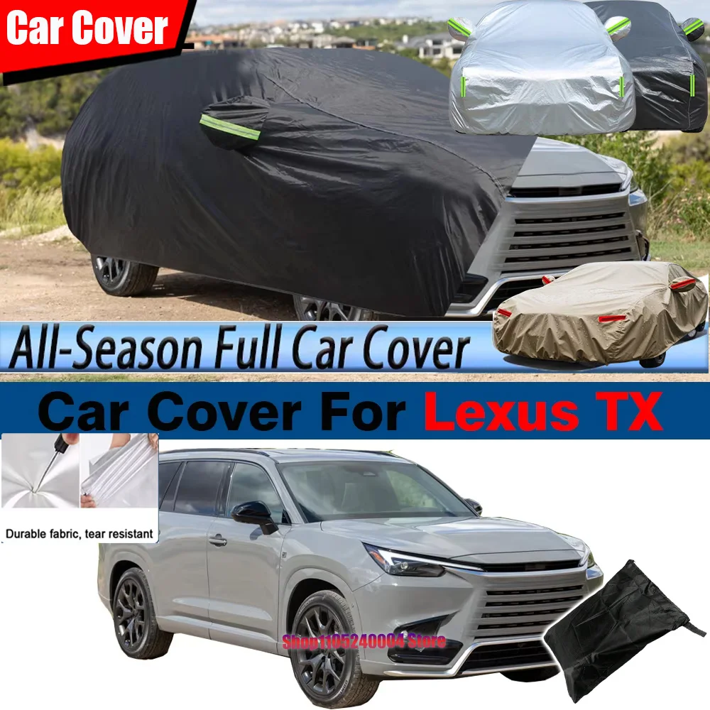 For Lexus TX 350 500h 550h 2022 2025 Black Car Cover Durable SUV Sun Rain Snow Ice Wind Protect Waterproof Cover
For Lexus TX 350 500h 550h 2022 2025 Black Car Cover Durable SUV Sun Rain Snow Ice Wind Protect Waterproof Cover