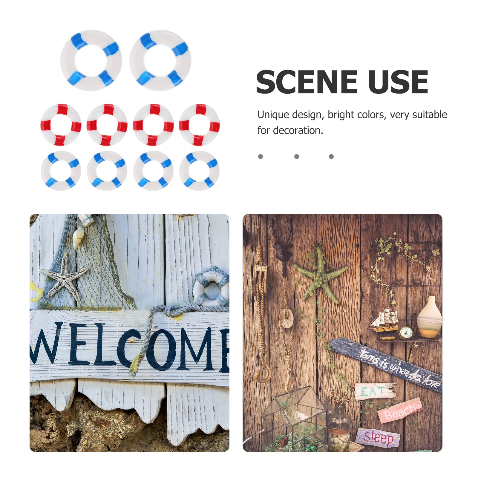 10Pcs Nautical Lifesaver Decorations Unique Design Swim Ring Buoy Lightweight Durable Party Adornment
10Pcs Nautical Lifesaver Decorations Unique Design Swim Ring Buoy Lightweight Durable Party Adornment