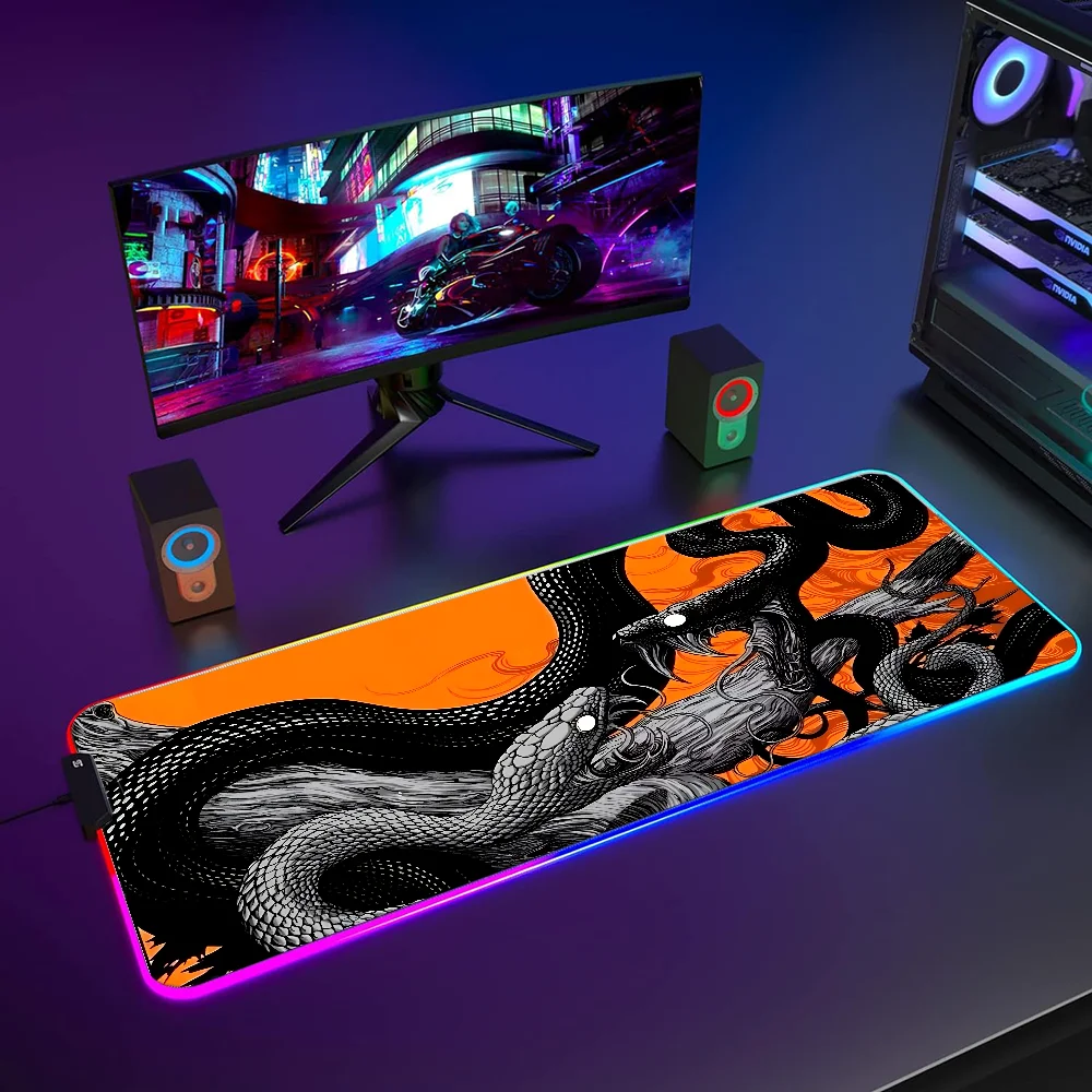 Mousepad Rgb Mouse Pad Kawaii Pc Accessories LED Snakes Backlit Cool Mouse Mats Gaming Desk Accessories Deskmat Mause Pad Gamer
Mousepad Rgb Mouse Pad Kawaii Pc Accessories LED Snakes Backlit Cool Mouse Mats Gaming Desk Accessories Deskmat Mause Pad Gamer