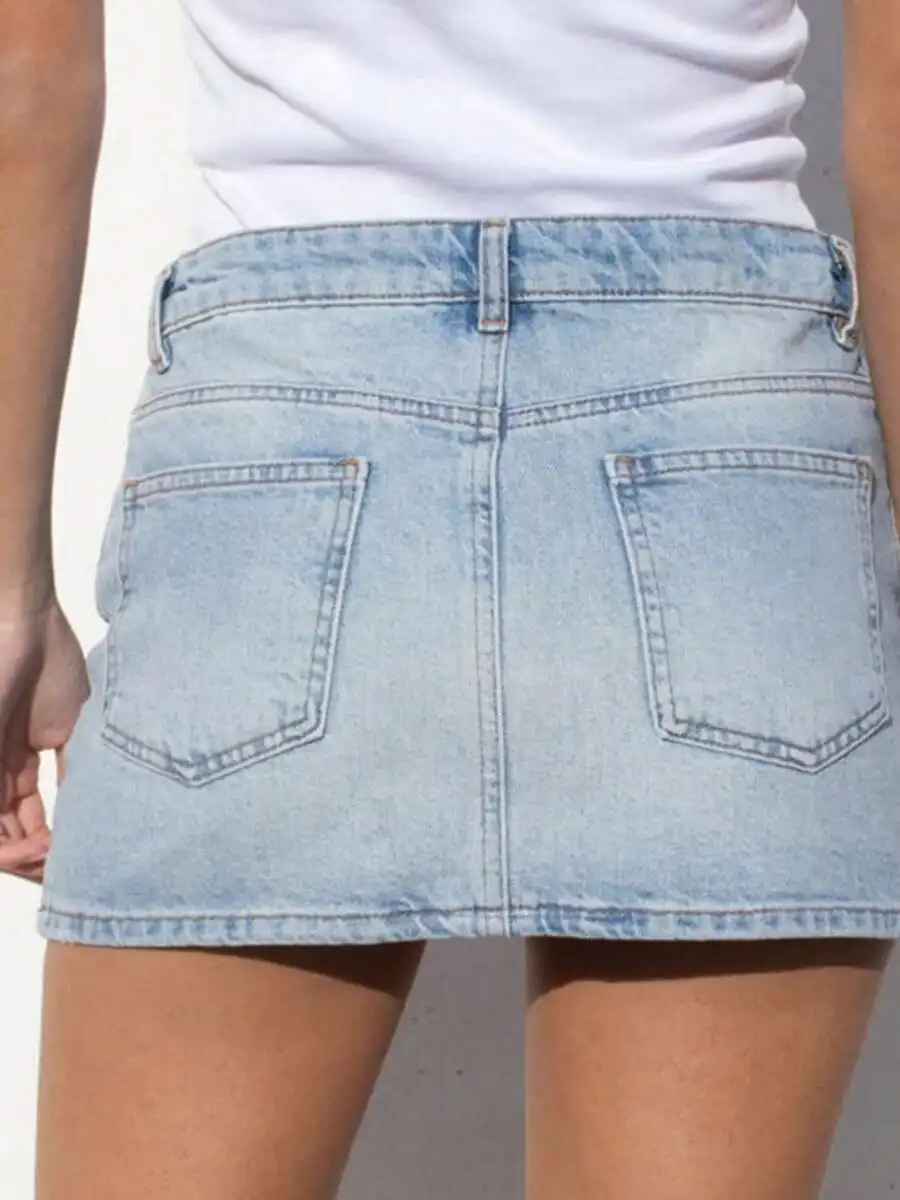 Women Summer Denim Mini Skirt Casual Low Waist Beach Streetwear
Women Summer Denim Mini Skirt Casual Low Waist Beach Streetwear