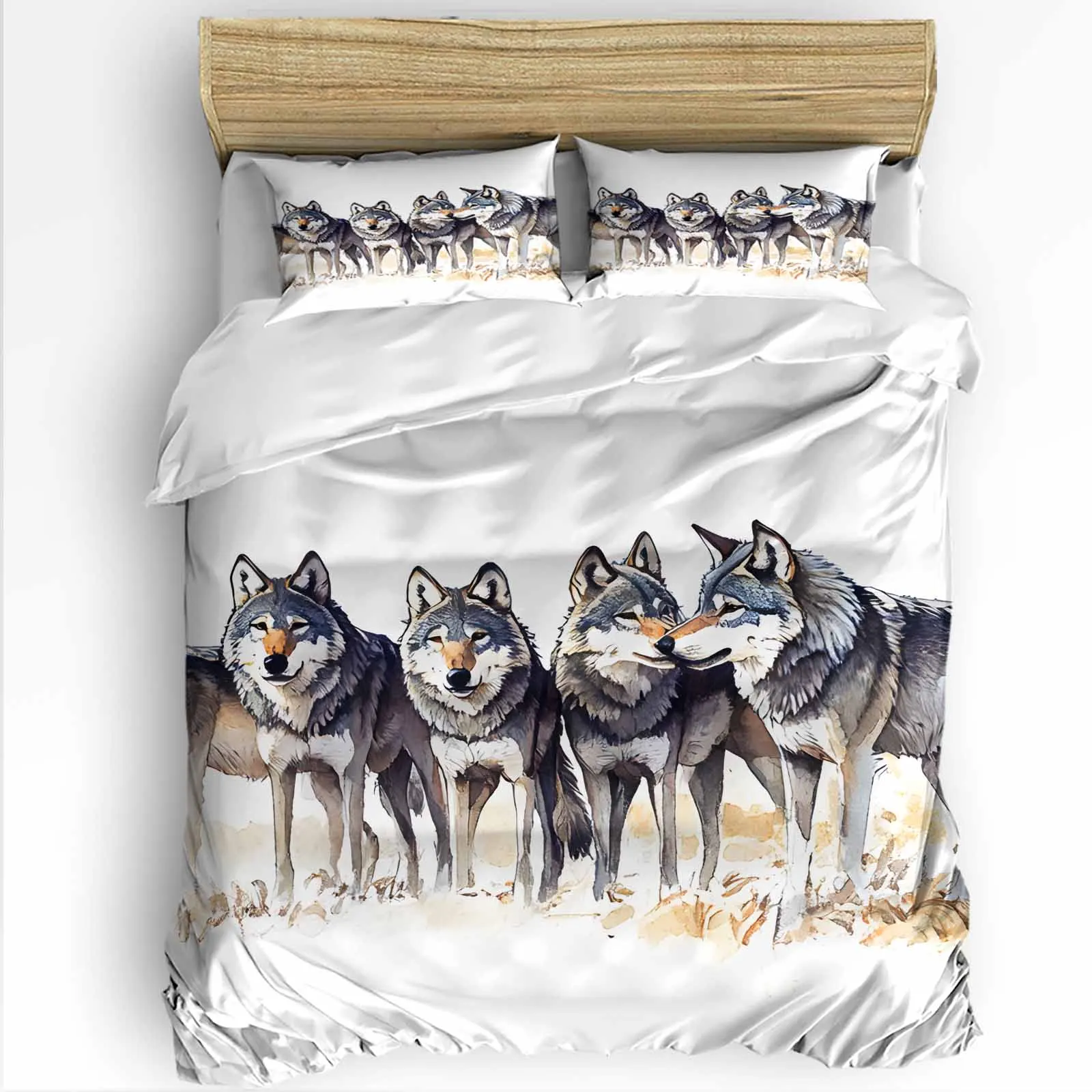 Watercolor Wolf Animal Duvet Cover Set 2/3/4pcs Bedding Bed Sheet Pillowcases Cover Set
Watercolor Wolf Animal Duvet Cover Set 2/3/4pcs Bedding Bed Sheet Pillowcases Cover Set