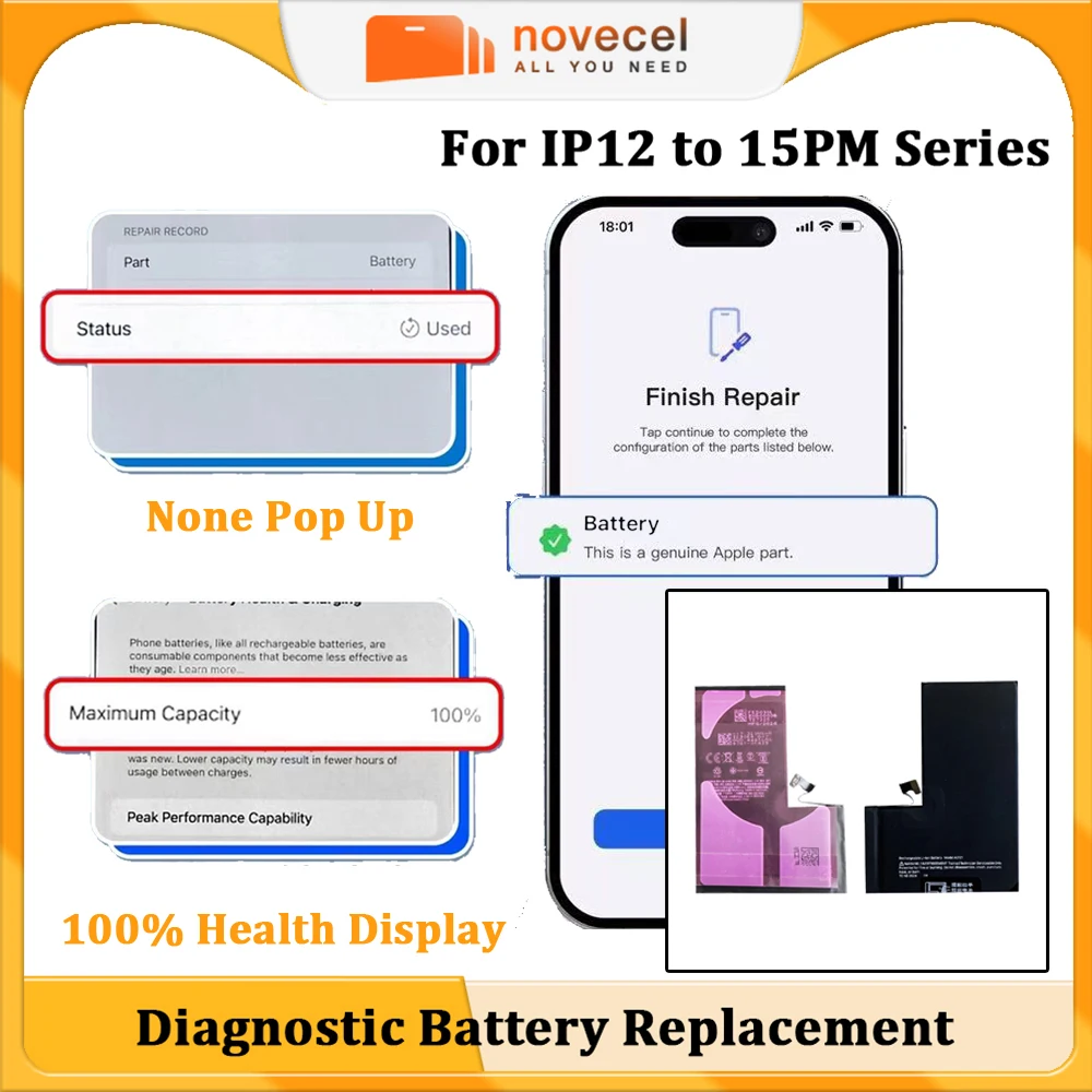 5pcs High Capacity Diagnostic Battery For iPhone 16 15 14 13 Pro MAX 12 Mini 11 X XR XS 8 Plus SE SE2 SE3 Rechargeable Bateria
5pcs High Capacity Diagnostic Battery For iPhone 16 15 14 13 Pro MAX 12 Mini 11 X XR XS 8 Plus SE SE2 SE3 Rechargeable Bateria