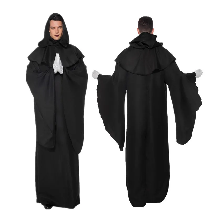 Halloween Costume Unisex Cosplay Death Cape Long Hooded Cloak Wizard Witch Medieval Cape S-XL
Halloween Costume Unisex Cosplay Death Cape Long Hooded Cloak Wizard Witch Medieval Cape S-XL