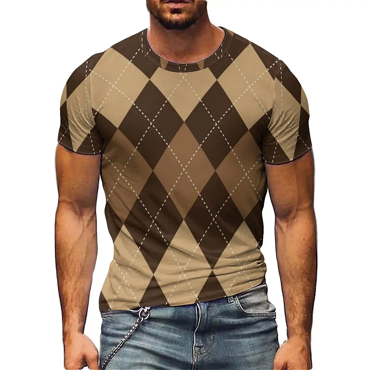 Retro y2k Men's 3D Printed Short Sleeve T-shirt Art Design Street Trendy Elements Breathable and Comfortable Fabric Couple Style
Retro y2k Men's 3D Printed Short Sleeve T-shirt Art Design Street Trendy Elements Breathable and Comfortable Fabric Couple Style