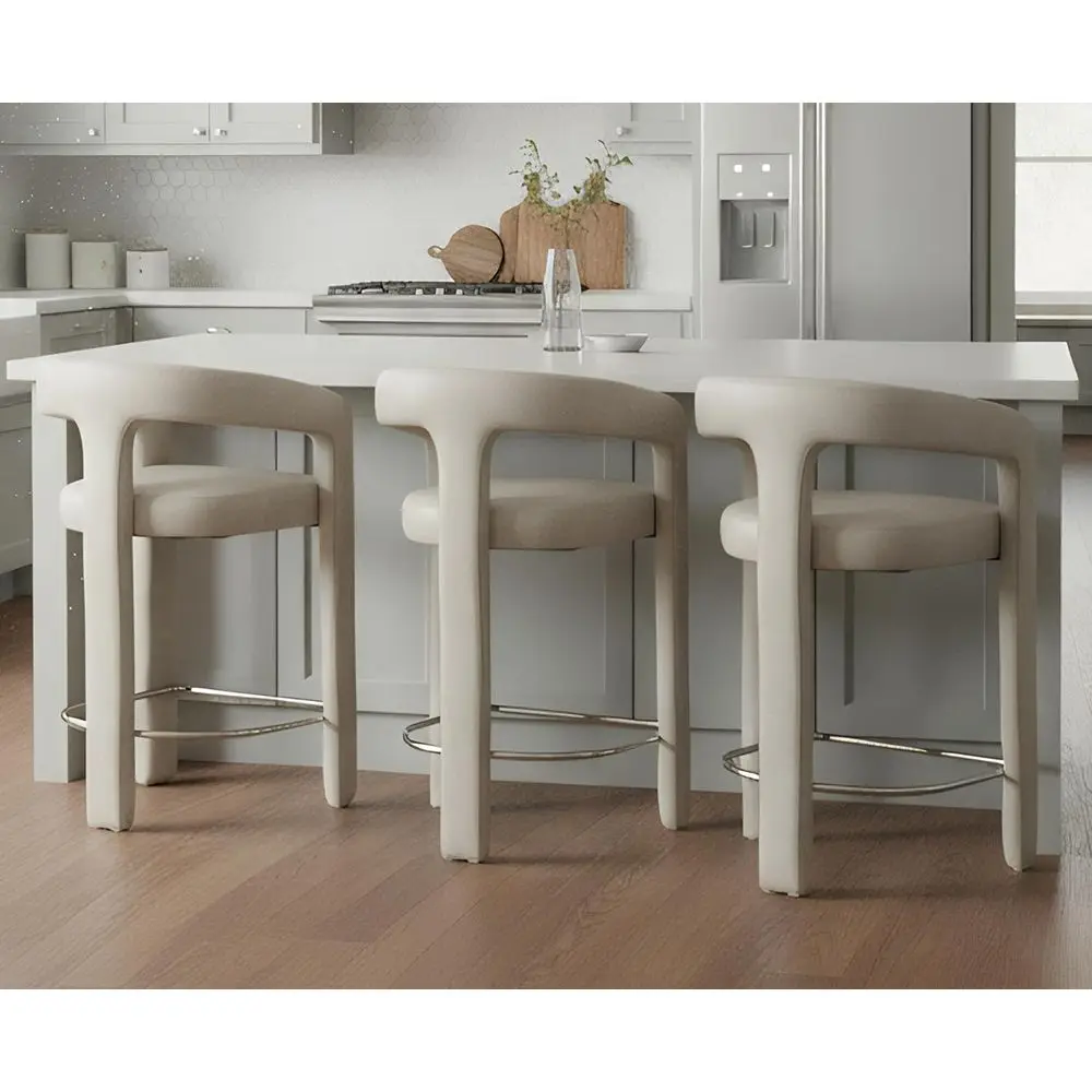 Leather Counter Height Bar Stools Set of 3 with Open Back and Arms, Upholstered Comfortable Breakfast Bar Chairs, 26 Inch
Leather Counter Height Bar Stools Set of 3 with Open Back and Arms, Upholstered Comfortable Breakfast Bar Chairs, 26 Inch