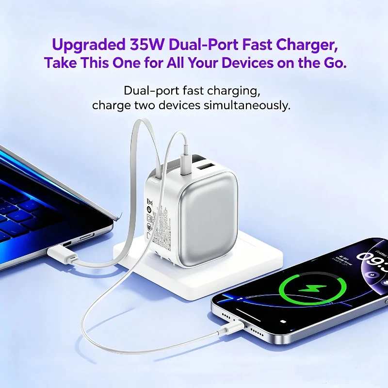 35W Fast Charger With Retractable Cable Portable Travel Charger For iPhone 17 Huawei Type-C Device Charger For Car Travel Office
35W Fast Charger With Retractable Cable Portable Travel Charger For iPhone 17 Huawei Type-C Device Charger For Car Travel Office