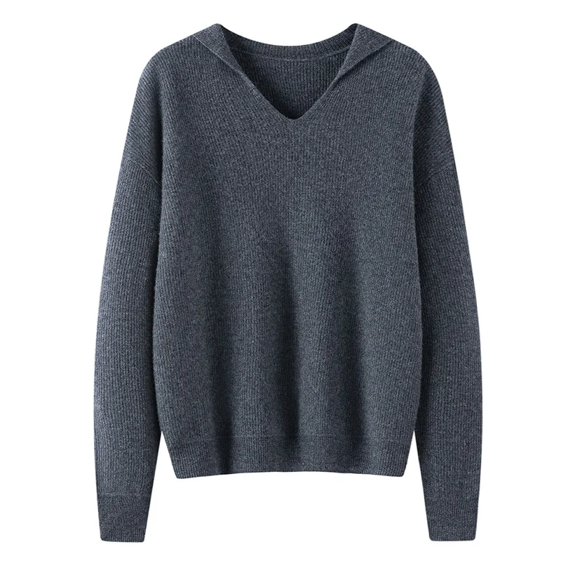 100% Pure Cashmere Sweater Women's Lapel High-End Knitted Pullovers Ingot Needle Casual Loose Cashmere Tops Warm Bottoming Shirt
100% Pure Cashmere Sweater Women's Lapel High-End Knitted Pullovers Ingot Needle Casual Loose Cashmere Tops Warm Bottoming Shirt
