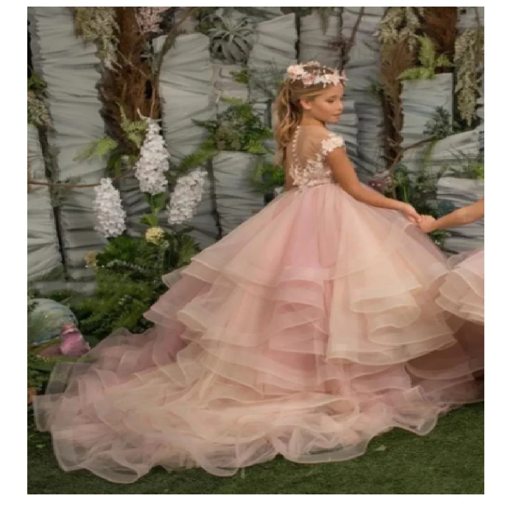Beautiful Flower Girl Dress Floral Lace Pplique Children Wedding Party Gowns New Kids Clothes Princess First Communion Birthday
Beautiful Flower Girl Dress Floral Lace Pplique Children Wedding Party Gowns New Kids Clothes Princess First Communion Birthday
