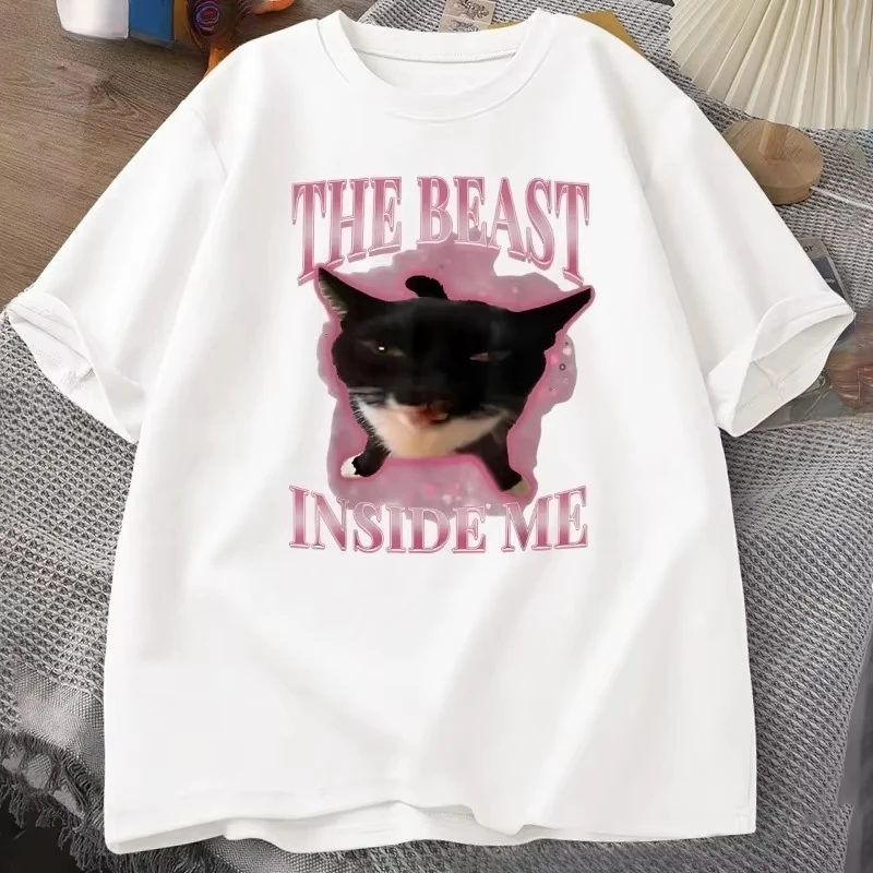 The Beast Inside Me T-shirts for Women Cute Silly Cat Funny Humor Short Sleeve Round Neck Women Harajuk oversized t shirt
The Beast Inside Me T-shirts for Women Cute Silly Cat Funny Humor Short Sleeve Round Neck Women Harajuk oversized t shirt