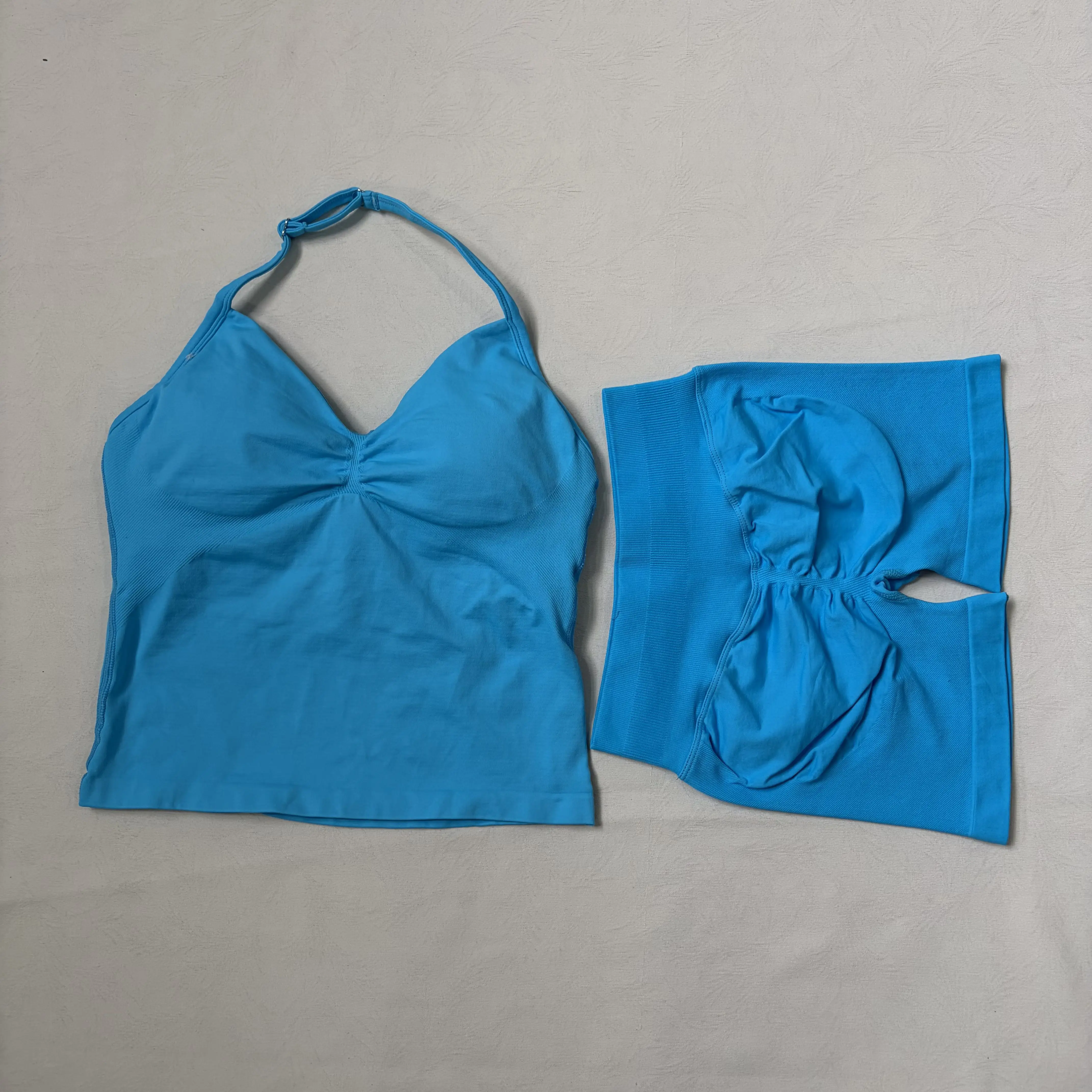 Sports Suit Two-Piece Set: Quick-Drying, Tight-Fit, High-Stretch Running Top with Halter Neck and Pants; Women’s Yoga Outfit Set
Sports Suit Two-Piece Set: Quick-Drying, Tight-Fit, High-Stretch Running Top with Halter Neck and Pants; Women’s Yoga Outfit Set