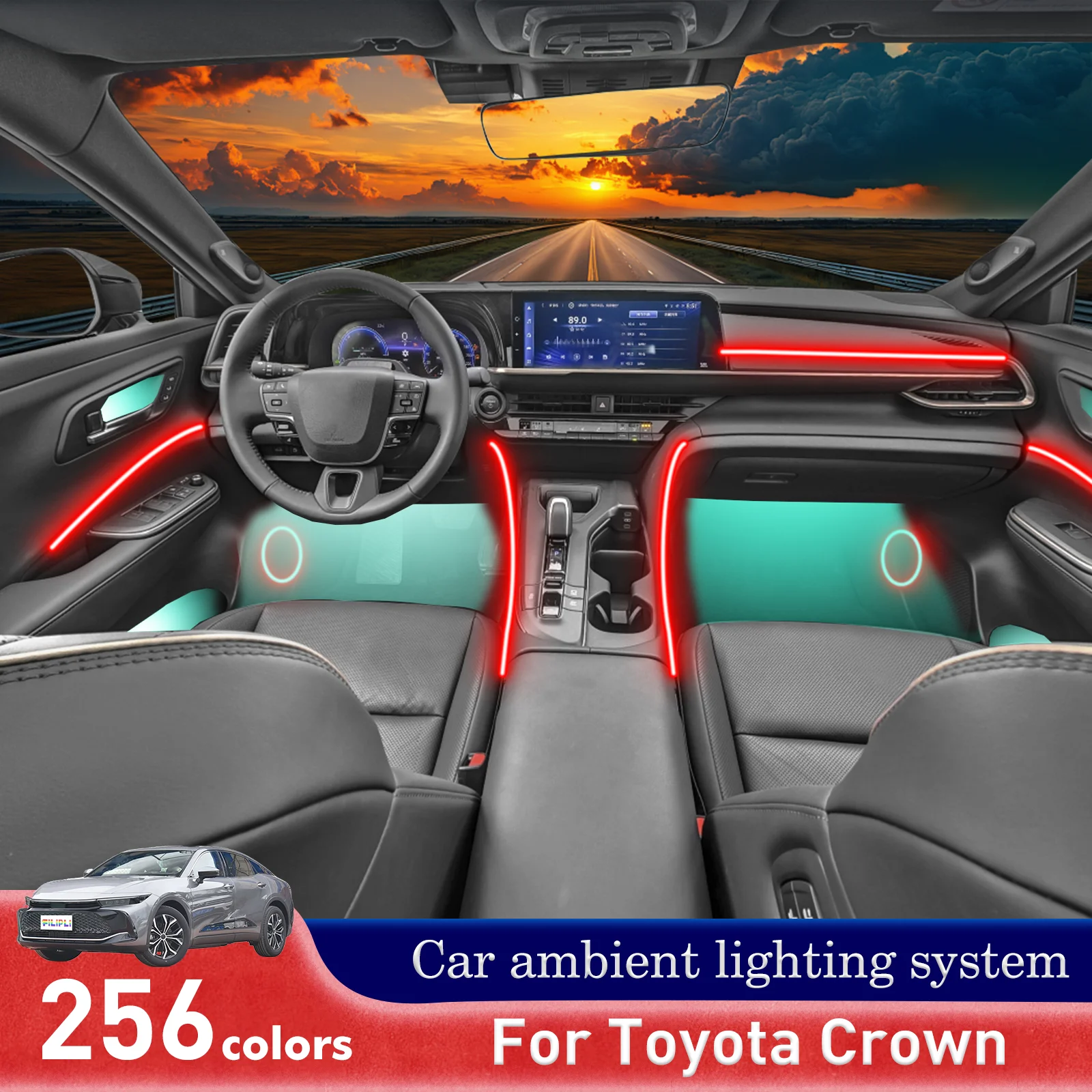 For Toyota Crown SportCross Car Interior Mood Ambient Light RGB 64-Color LED Smart Remote Control Atmosphere Lamp Energy Saving
For Toyota Crown SportCross Car Interior Mood Ambient Light RGB 64-Color LED Smart Remote Control Atmosphere Lamp Energy Saving