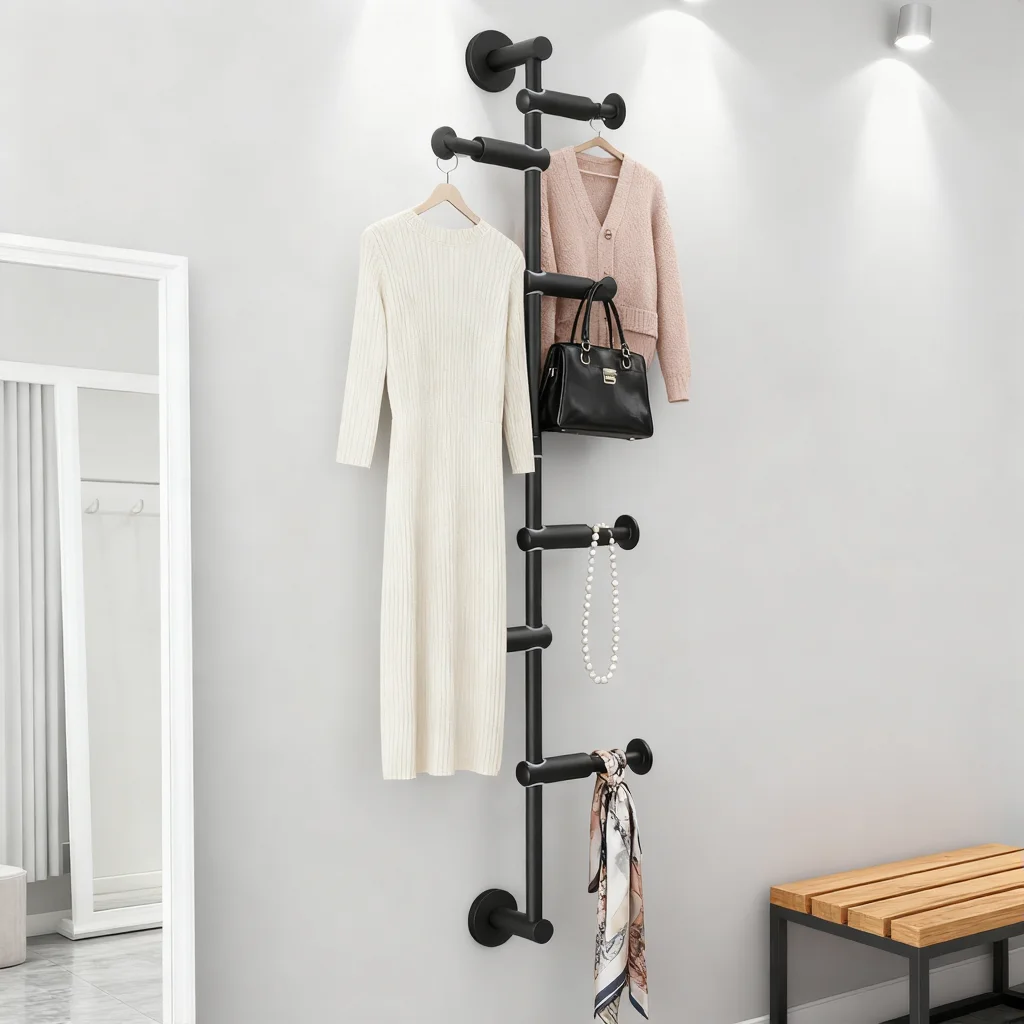 Heavy-Duty 6 Hanger Hooks Brass Coat Rack Wall-Mounted Multi-Purpose for Coats Clothes Handbags Home Closet Entryway Organizer
Heavy-Duty 6 Hanger Hooks Brass Coat Rack Wall-Mounted Multi-Purpose for Coats Clothes Handbags Home Closet Entryway Organizer