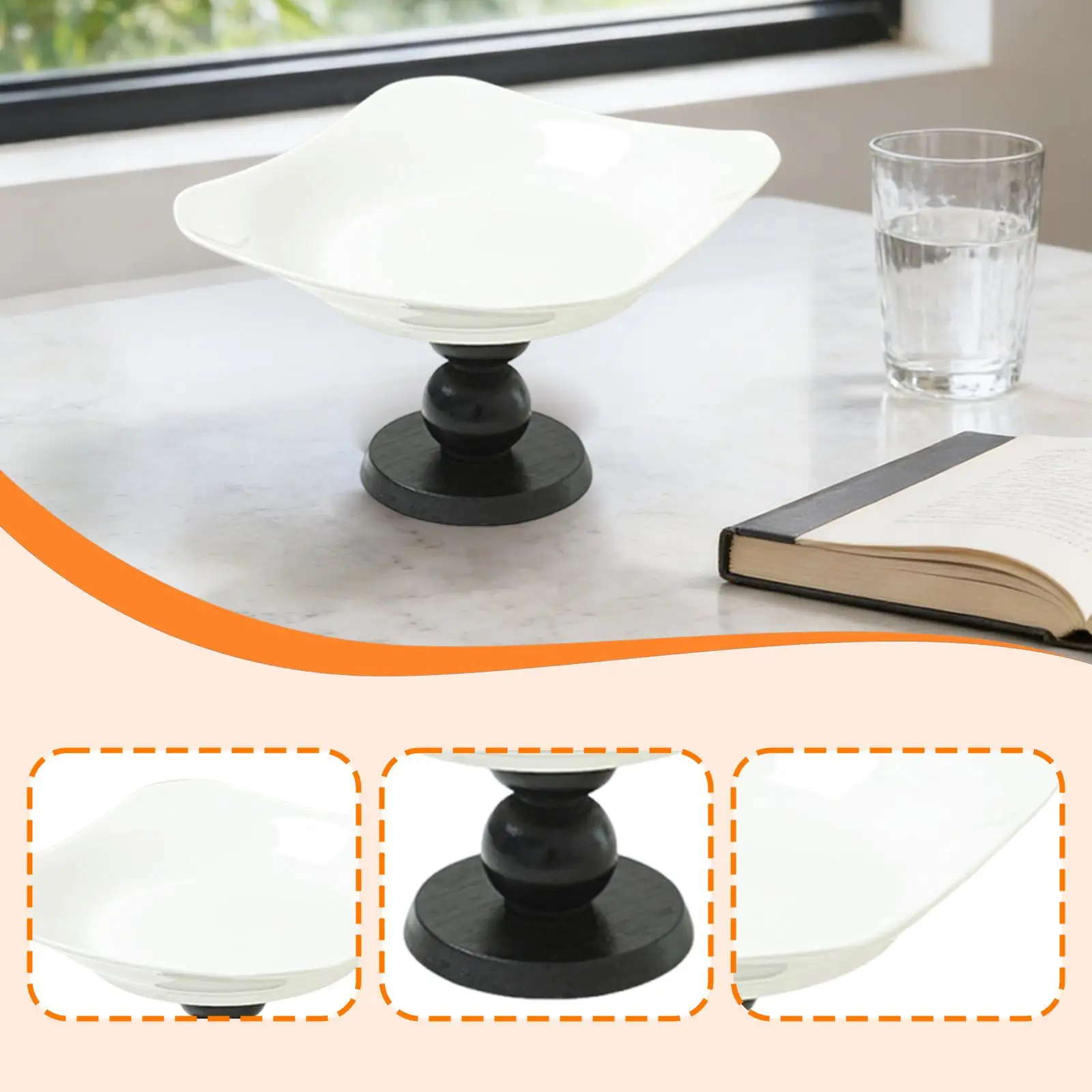Elevated Fruit Bowl Pedestal Decorative Serving Tray Wooden Ceramic Key Bowl for Entryway Kitchen Table
Elevated Fruit Bowl Pedestal Decorative Serving Tray Wooden Ceramic Key Bowl for Entryway Kitchen Table